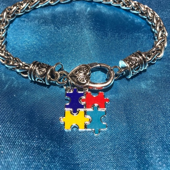 Autism Awareness Puzzle Piece 🧩 Bracelet - Picture 4 of 4